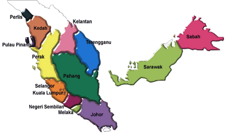 Mempunyai berapa negeri dan wilayah malaysia Negara Bagian